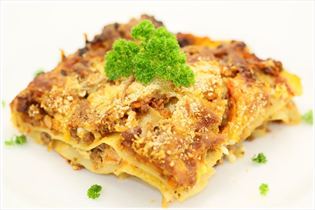 Lasagne with cottage cheese