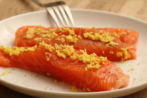 Salmon with Greek salad