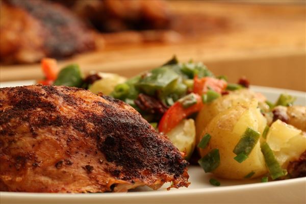 Grilled chicken with potato salad