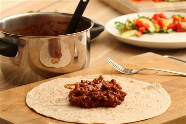 Mexican wraps with pork