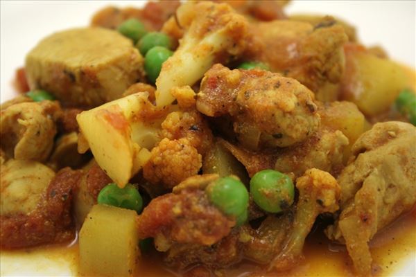 Chicken breast with Indian curry