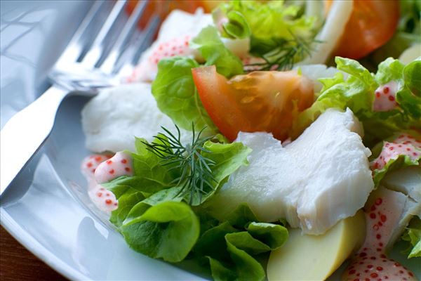 Cod salad with lumpfish roe